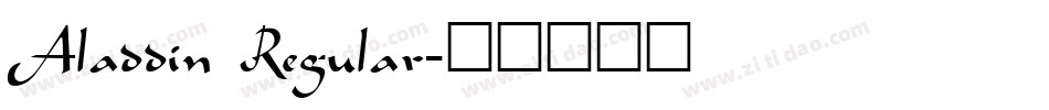 Aladdin Regular字体转换